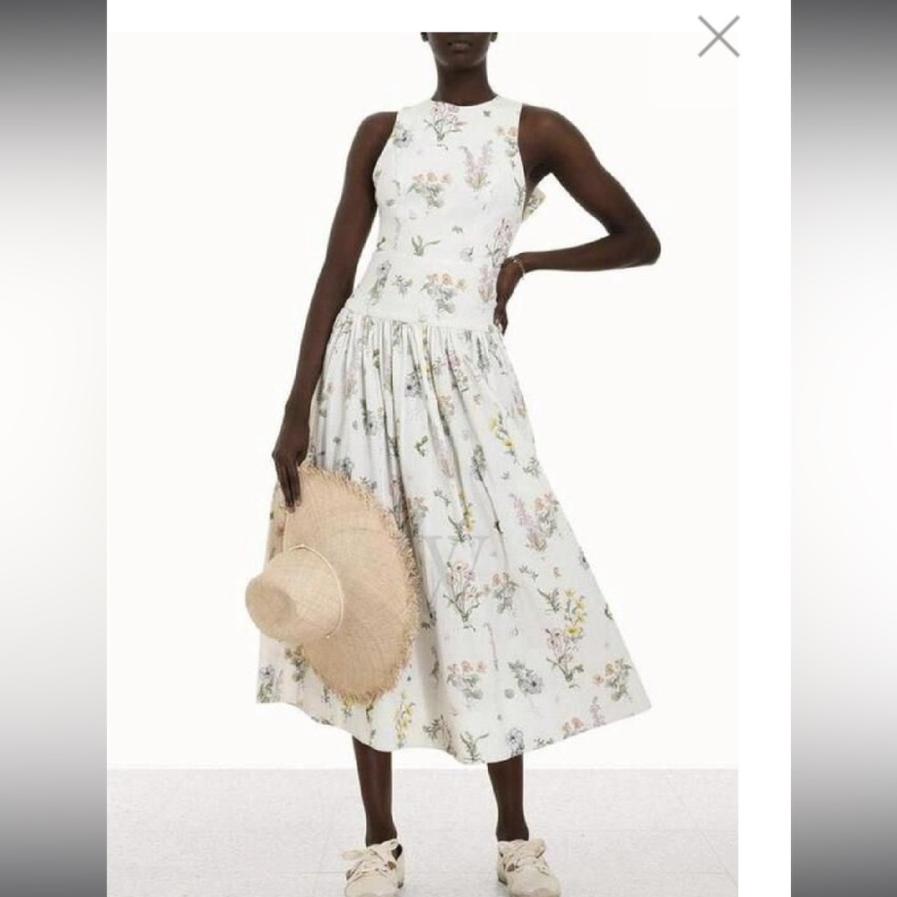 NWT Zimmermann midi floral dress - Jeannie Halter Midi Dress Bouquet Floral
